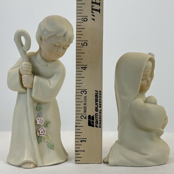 Vintage Homco 1992 Nativity Figurines Mizuno Porcelain Joseph Mary Baby Jesus - Picture 9 of 11